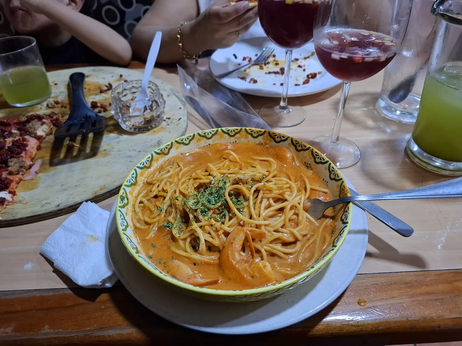 Pastas con mariscos
